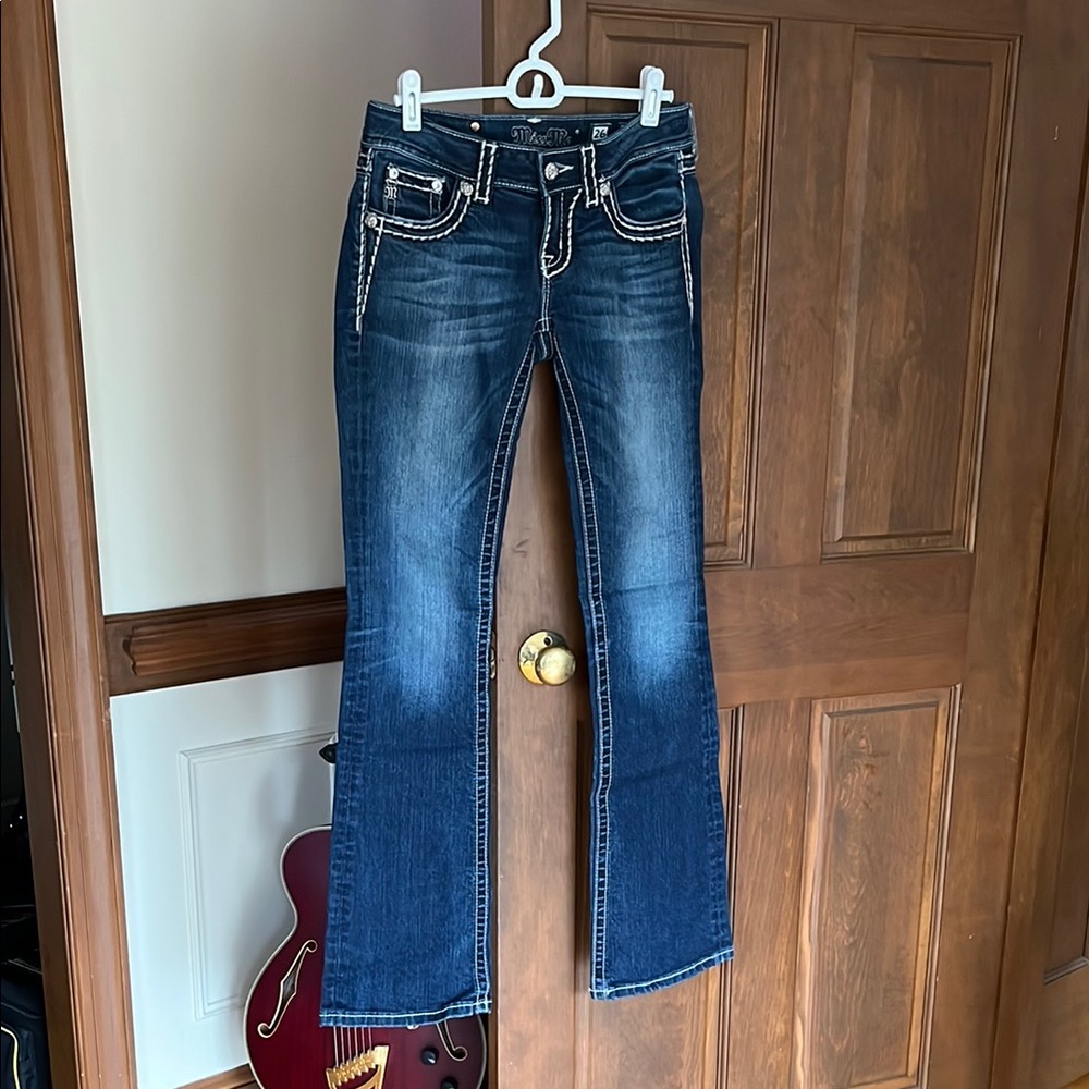 Miss Me bootcut jeans with rhinestones, excellent condition.